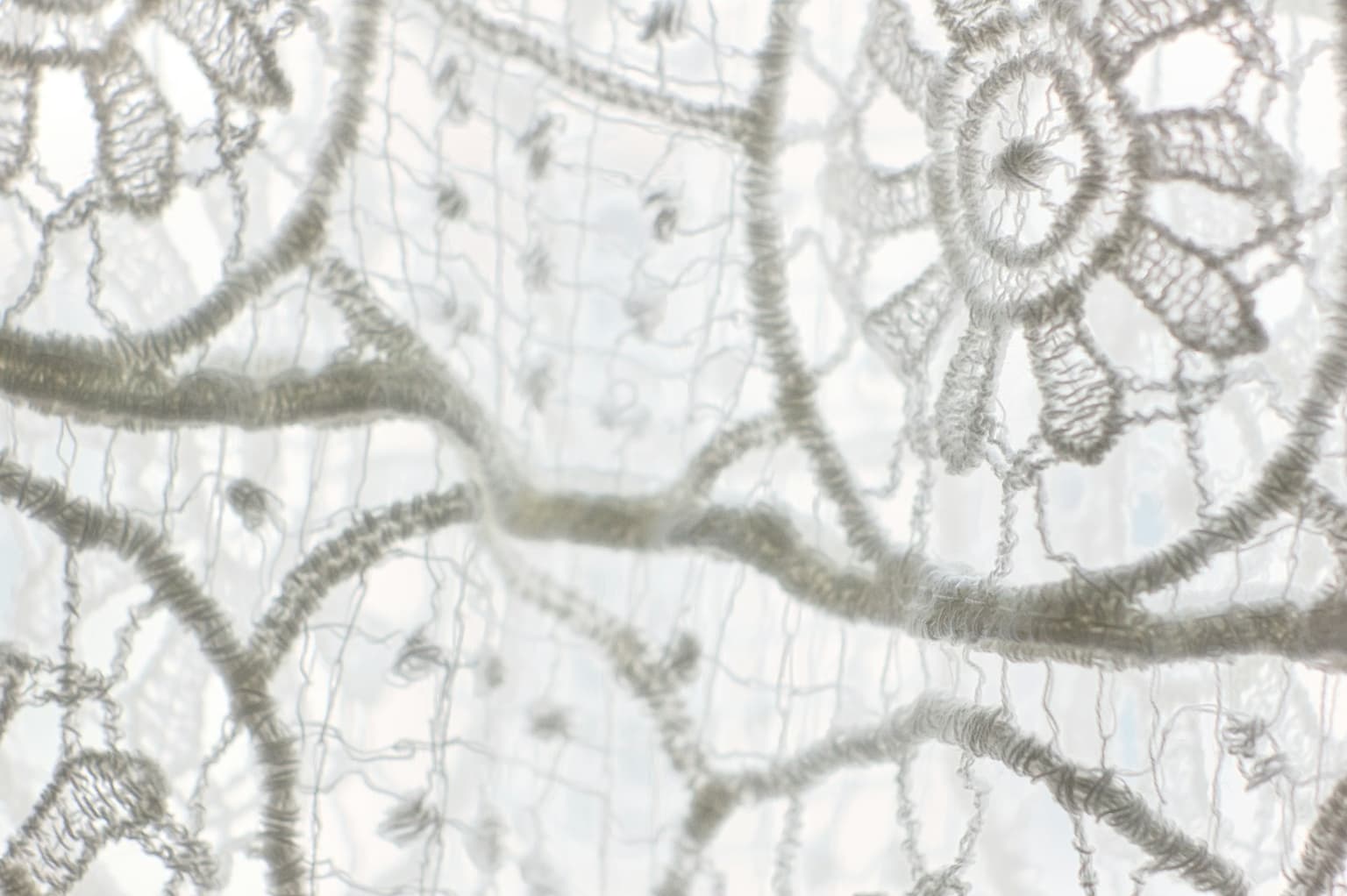 Polyester Mesh Lace Black